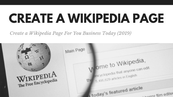 Creating A Wikipedia Page