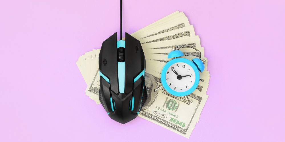 Mouse On Money and a Clock
